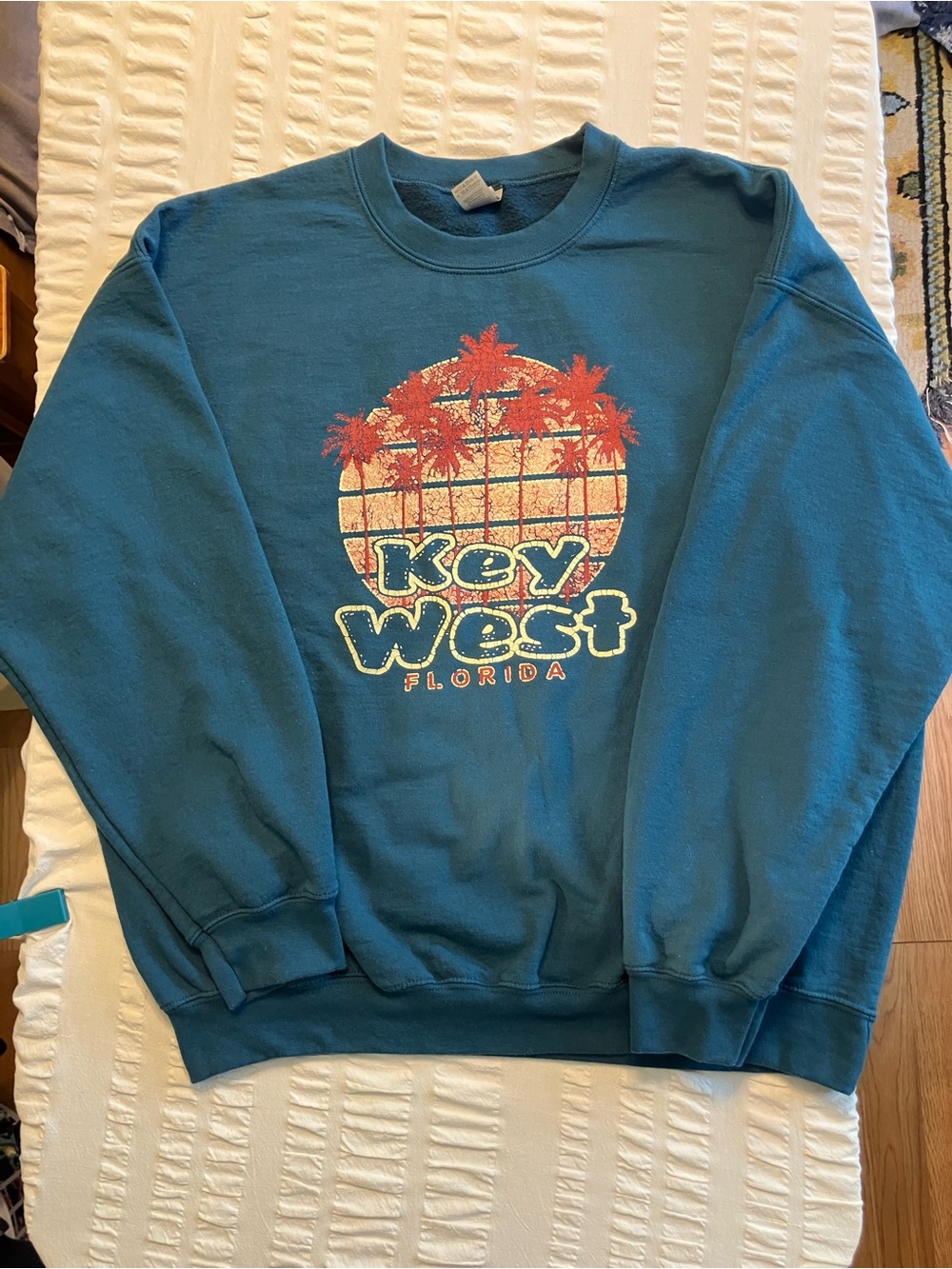 Gildan Teal Blue Heavy Blend Crewneck Sweatshirt